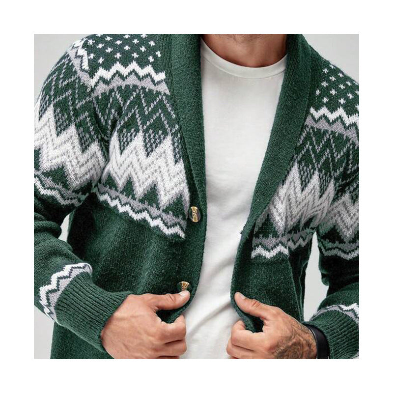 Merrick | Mens Solid Colour Knit Cardigan - 5