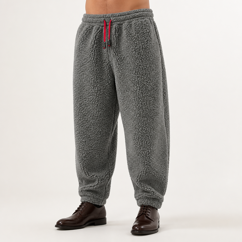 Merritt | Mens Work Winter Thickened Warm Casual Sports Trousers, Grey