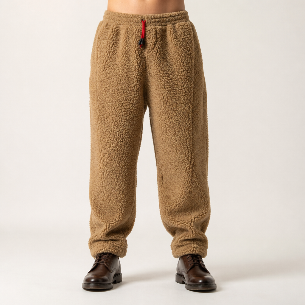 Merritt | Mens Work Winter Thickened Warm Casual Sports Trousers, Khaki