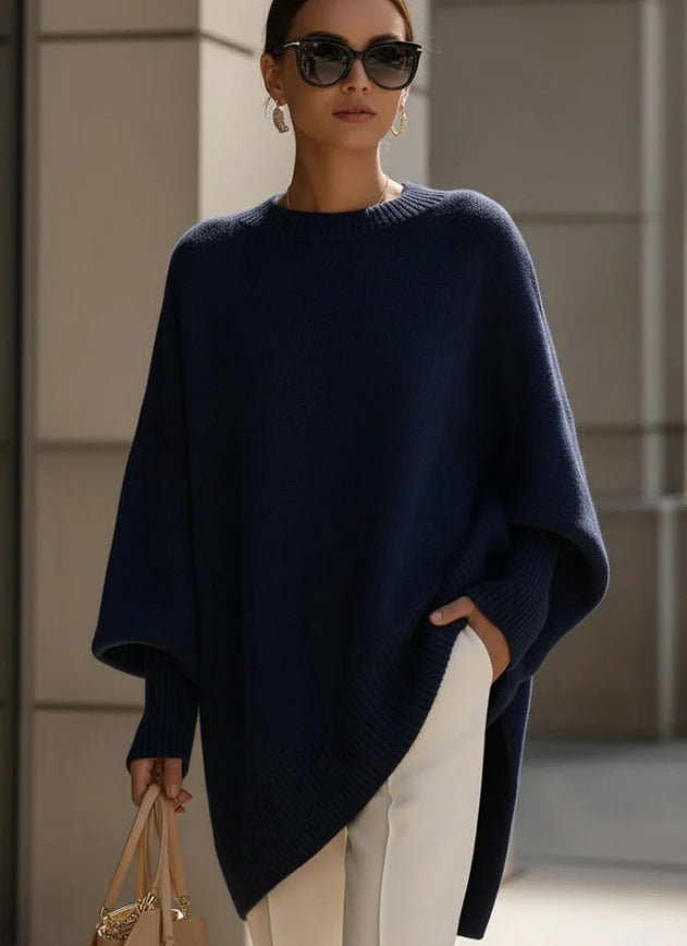 Millicent | Womens Wool Round Neck Pullover Knitted Jumper Loose Lazy - 10