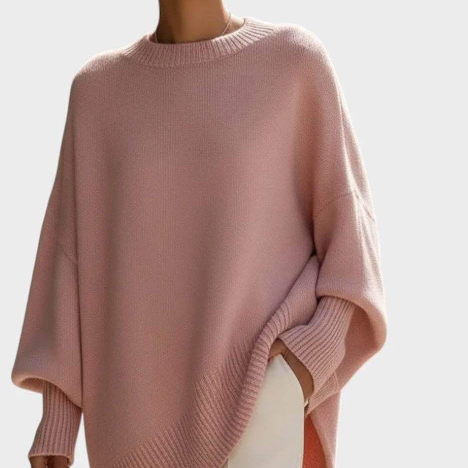 Millicent | Womens Wool Round Neck Pullover Knitted Jumper Loose Lazy - 3