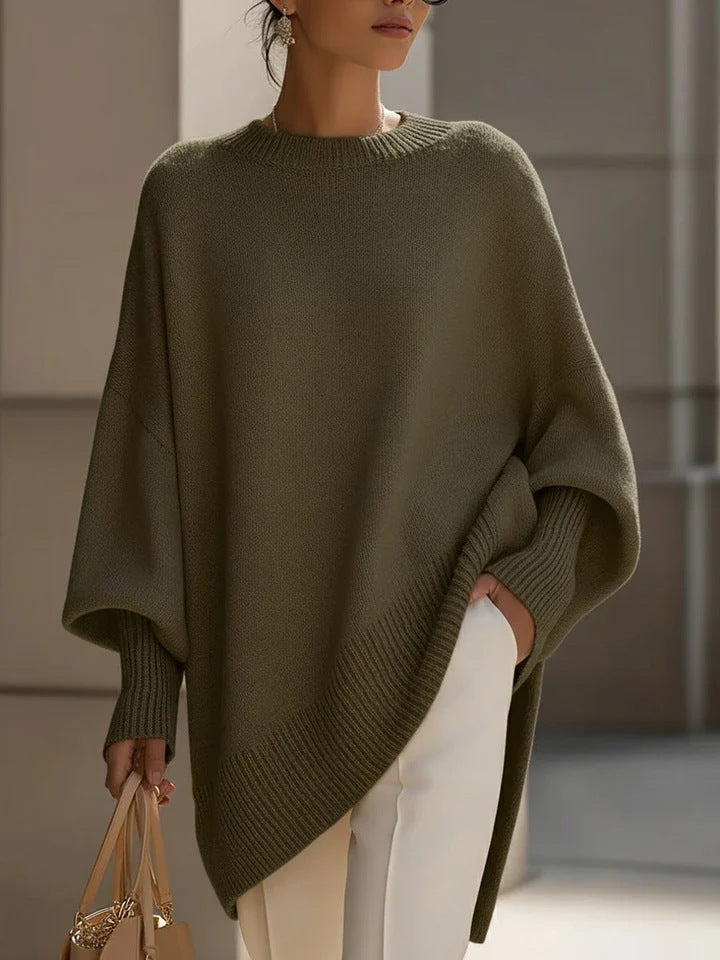 Millicent | Womens Wool Round Neck Pullover Knitted Jumper Loose Lazy - 7