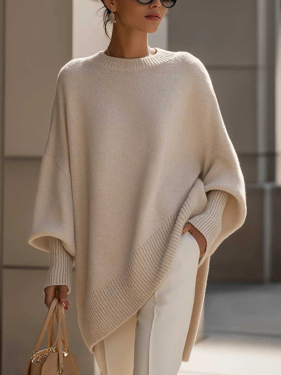 Millicent | Womens Wool Round Neck Pullover Knitted Jumper Loose Lazy - 9