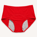 Mira | Womens Leak Proof High Waist Cotton Period Underwear, Bright Red