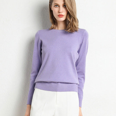 Nadia | Womens Round Neck Long Sleeve Knitted Jumper - 1