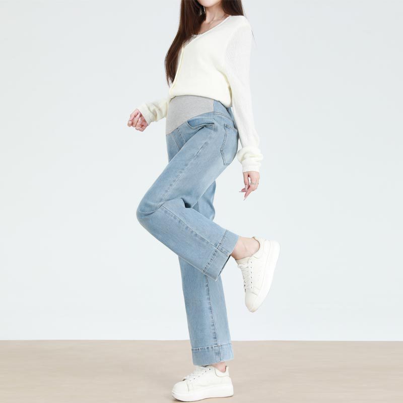 Noelle | Womens Maternity High Stretch Wide Leg Jeans - 2