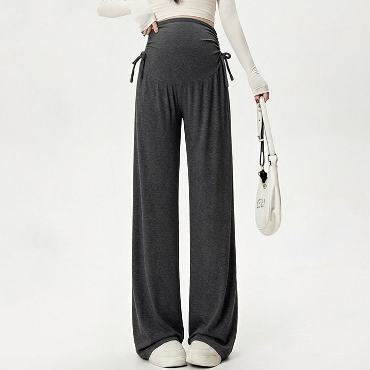 Noor | Womens Maternity High Waist Wide Leg Belly Support Trousers - 7