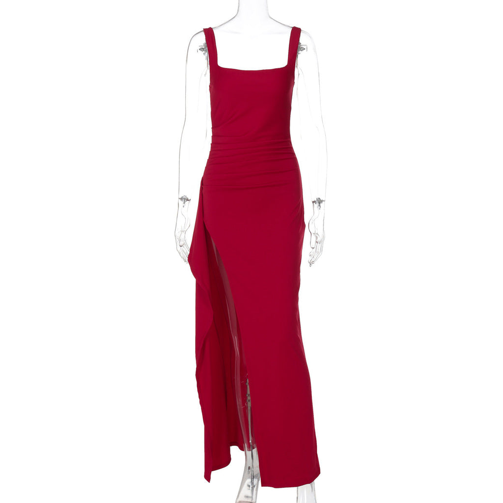 Ondine | Womens Strapless Backless High Slit Maxi Wedding Guest Dresses - 7