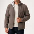 Percival | Mens Fleece Jacket Zip Up Warm Winter Casual Jacket, Khaki