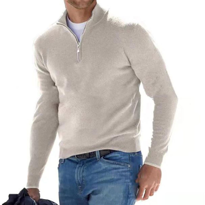Peregrine | Mens Long Sleeve Zip Wool Casual Polo Shirt - 4