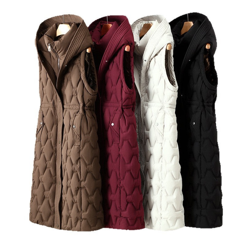 Philippa | Womens Waist Cinching Padded Long Coat - 1