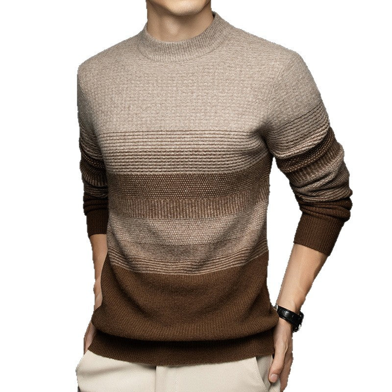 Preston | Mens Thick Round Neck Wool Knitted Jumper Warm - 5