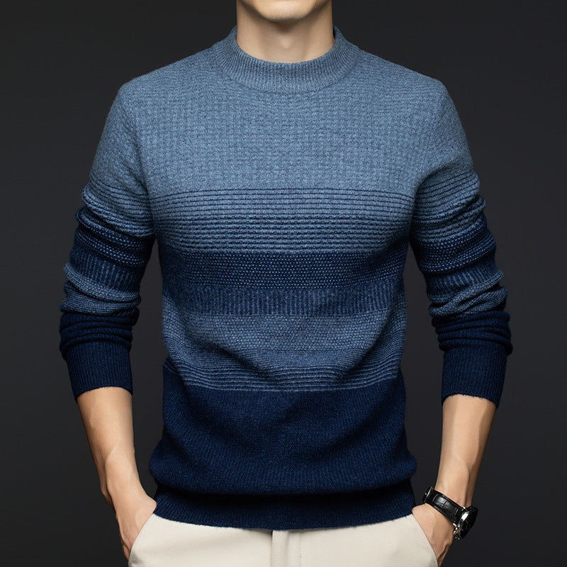 Preston | Mens Thick Round Neck Wool Knitted Jumper Warm - 6