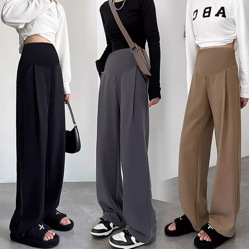 Priya | Womens Maternity Wide Leg Belly Support Work Trousers - 2