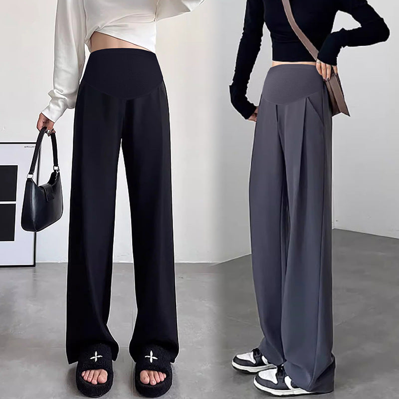 Priya | Womens Maternity Wide Leg Belly Support Work Trousers - 4