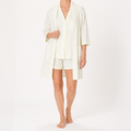 Genevieve | Womens Short Sleeve Cotton Pyjama Set, Yellow