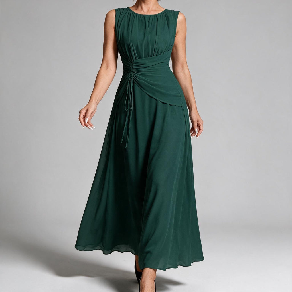 Odette | A Line Chiffon Maxi Wedding Guest Summer Dresses