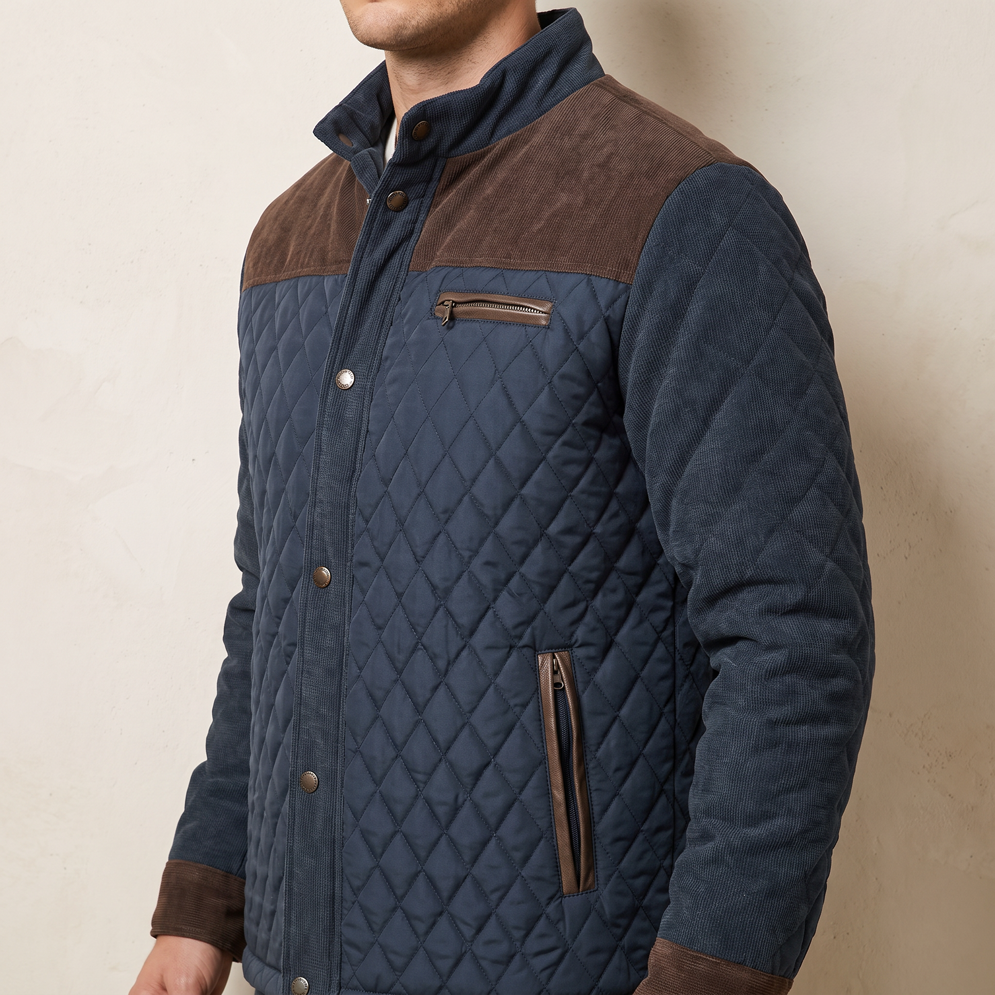 Eloise | Puffer Jacket Coat Corduroy Quilted