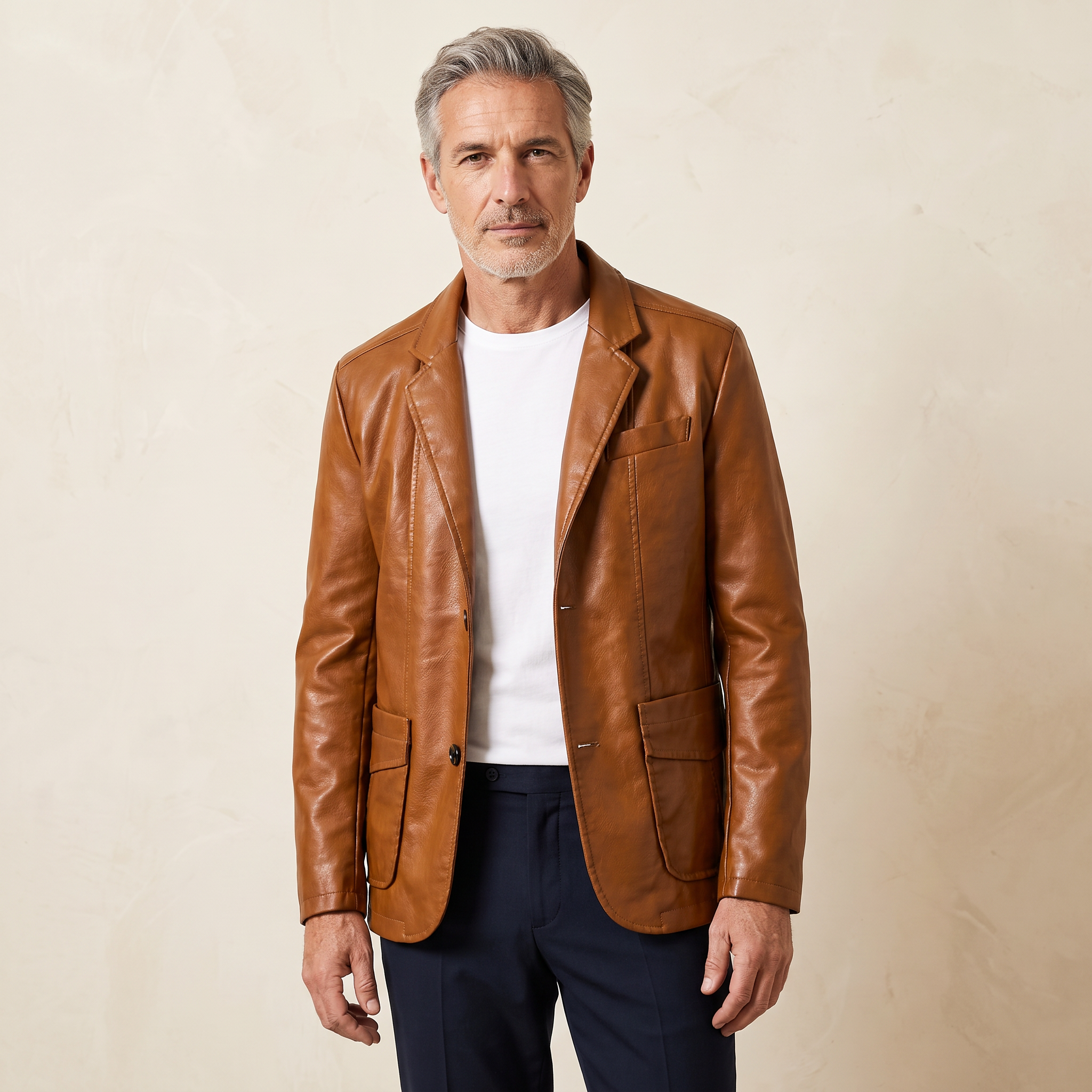 Ealing | Leather Jacket Coat