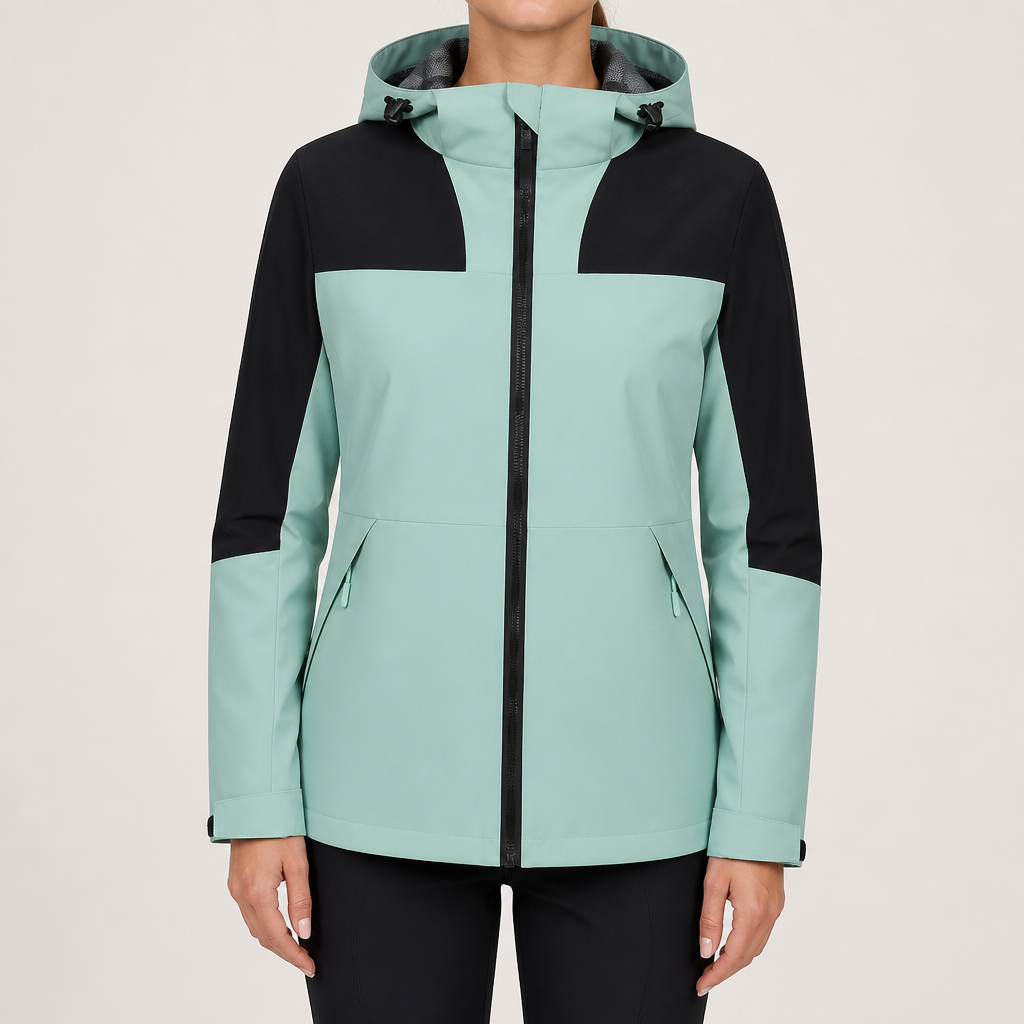 Beatrice | Womens Waterproof Hooded Softshell Jacket, Light Green