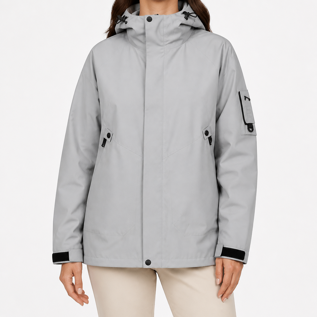 Rowan | Womens Waterproof 3 in 1 Hooded Jacket, Silver Grey 2