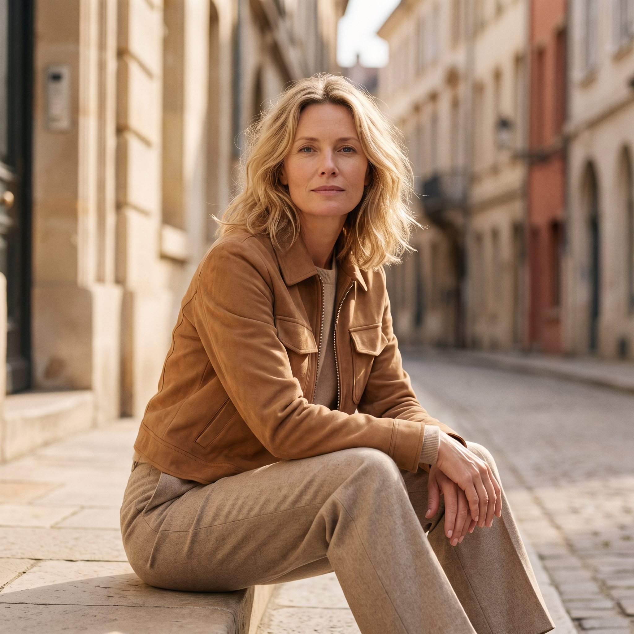 Belgrave | Cropped Jacket Coat Suede