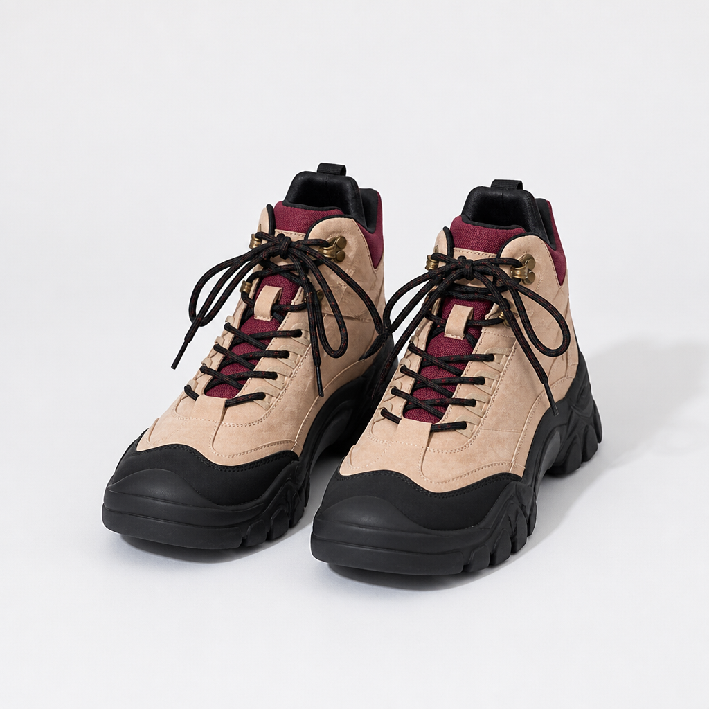Sawyer | Womens Chunky Platform Lace Up Ankle Combat Boots, Chestnut 3