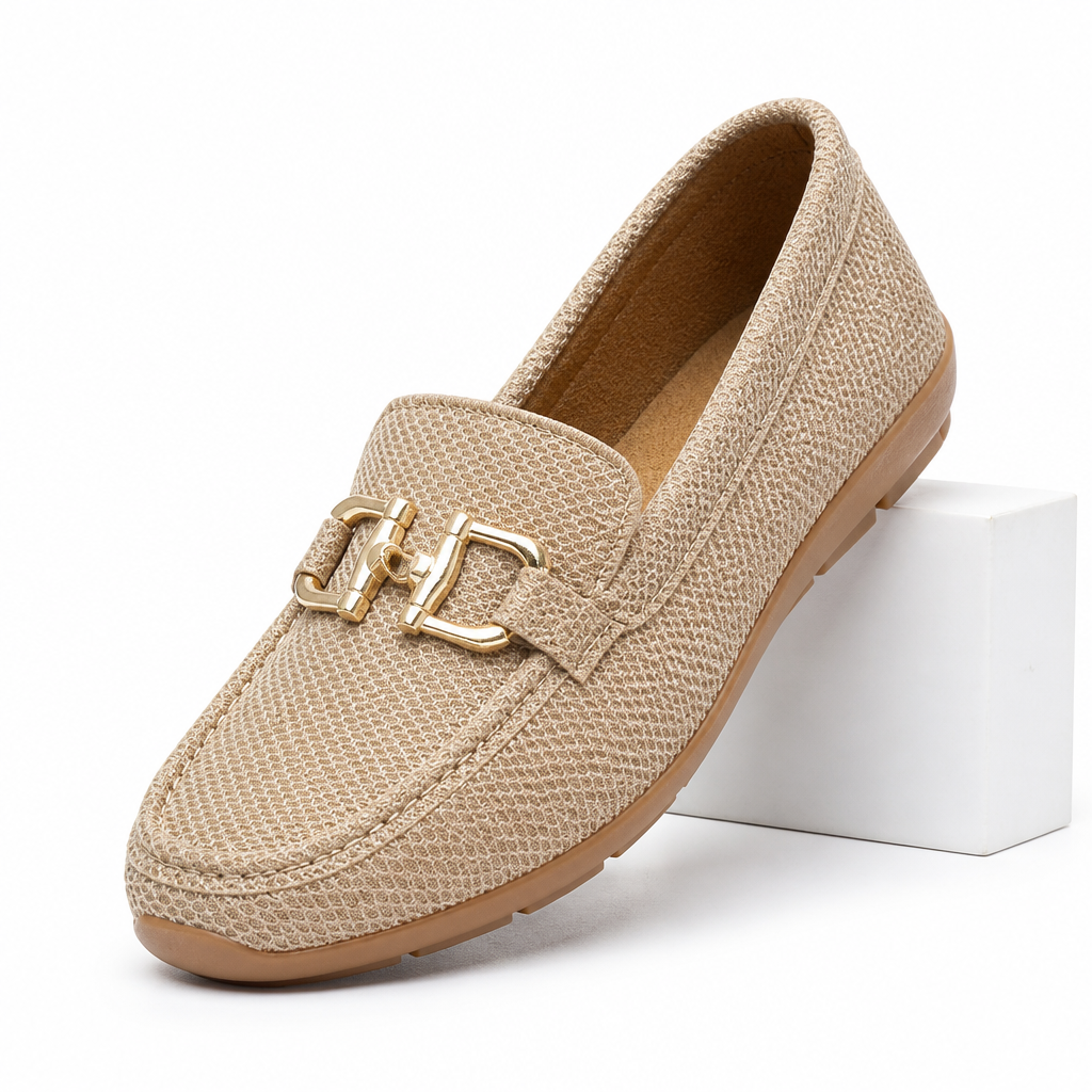 Fenna | Womens Canvas Low Top Casual White Trainers Sneakers Khaki packshot