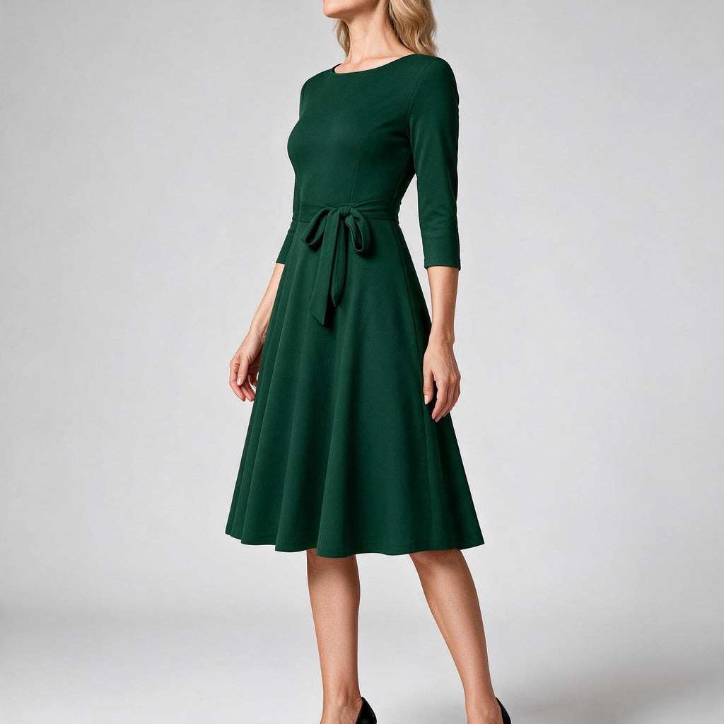 Celeste | Cocktail A Line Midi Wedding Guest Formal Dresses