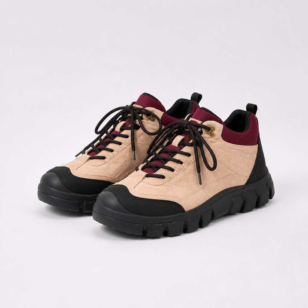 Sawyer | Womens Chunky Platform Lace Up Ankle Combat Boots, Chestnut 4