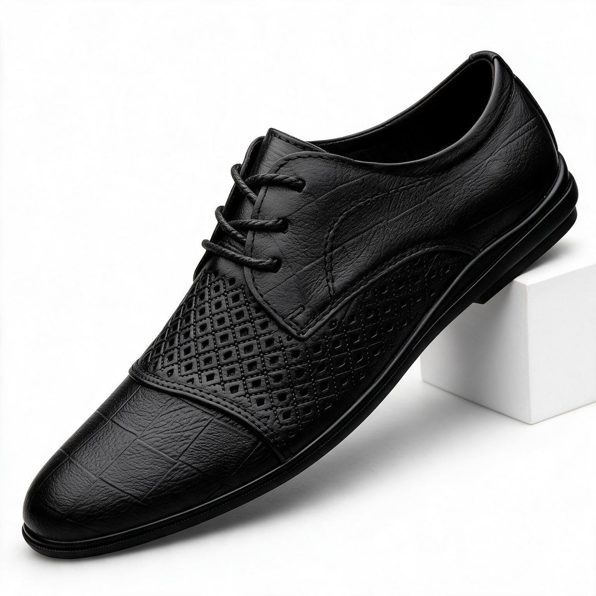 Ellery | Womens Leather Business Formal Dress Black Brown Shoes Black 2 packshot