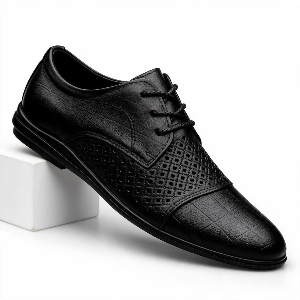 Ellery | Womens Leather Business Formal Dress Black Brown Shoes Black packshot