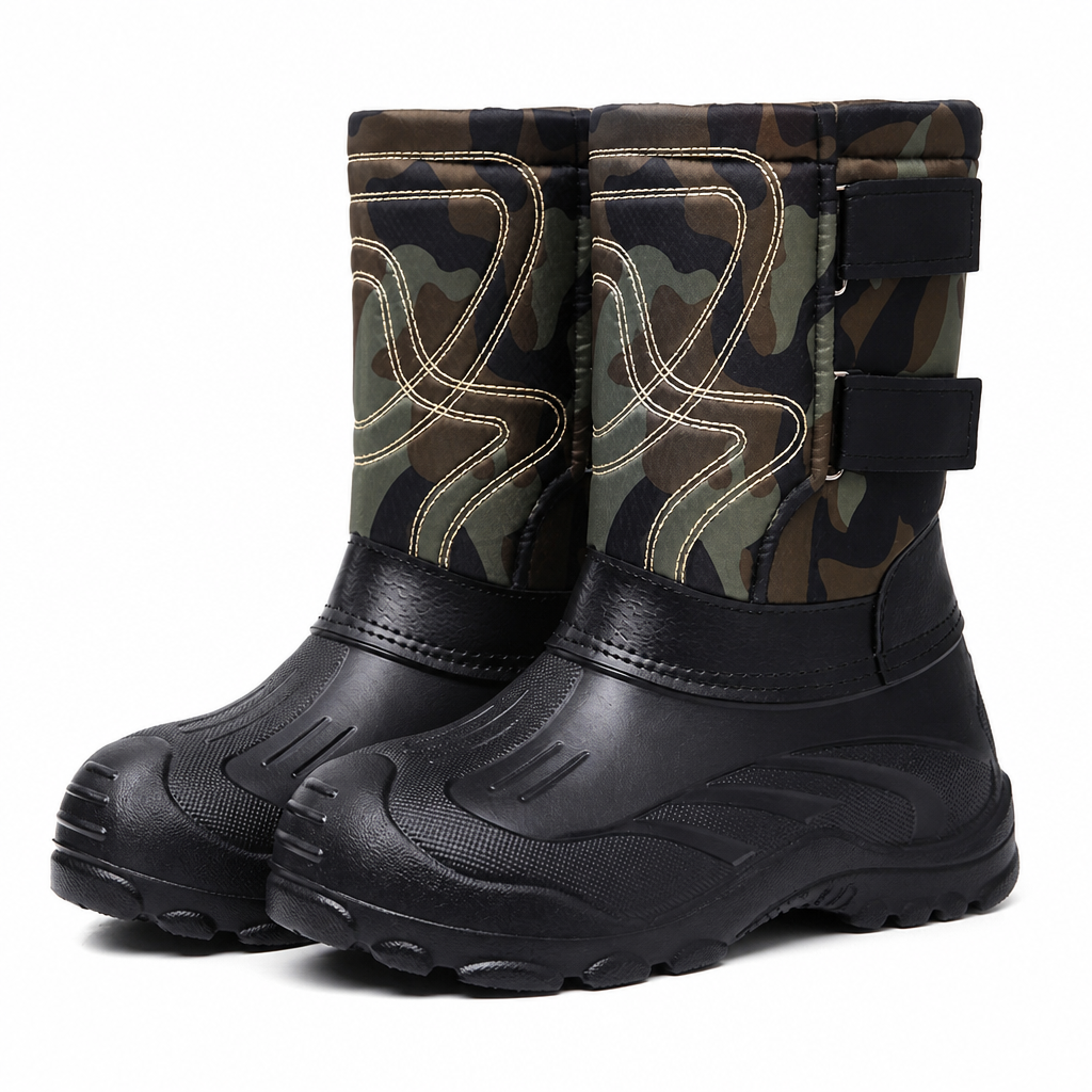 Florian | Mens Snow Boots Waterproof Fleece Lined Warm Winter Boots Green packshot