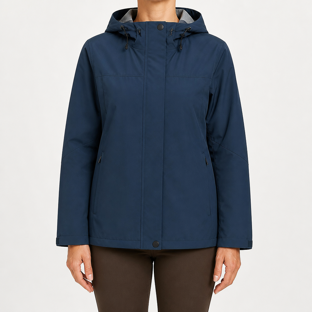 Sylvie | Womens Waterproof Windproof 3 In 1 Jacket, Navy Blue