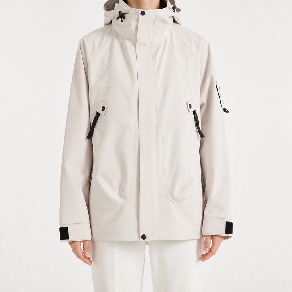 Rowan | Womens Waterproof 3 in 1 Hooded Jacket, Ivory White 3