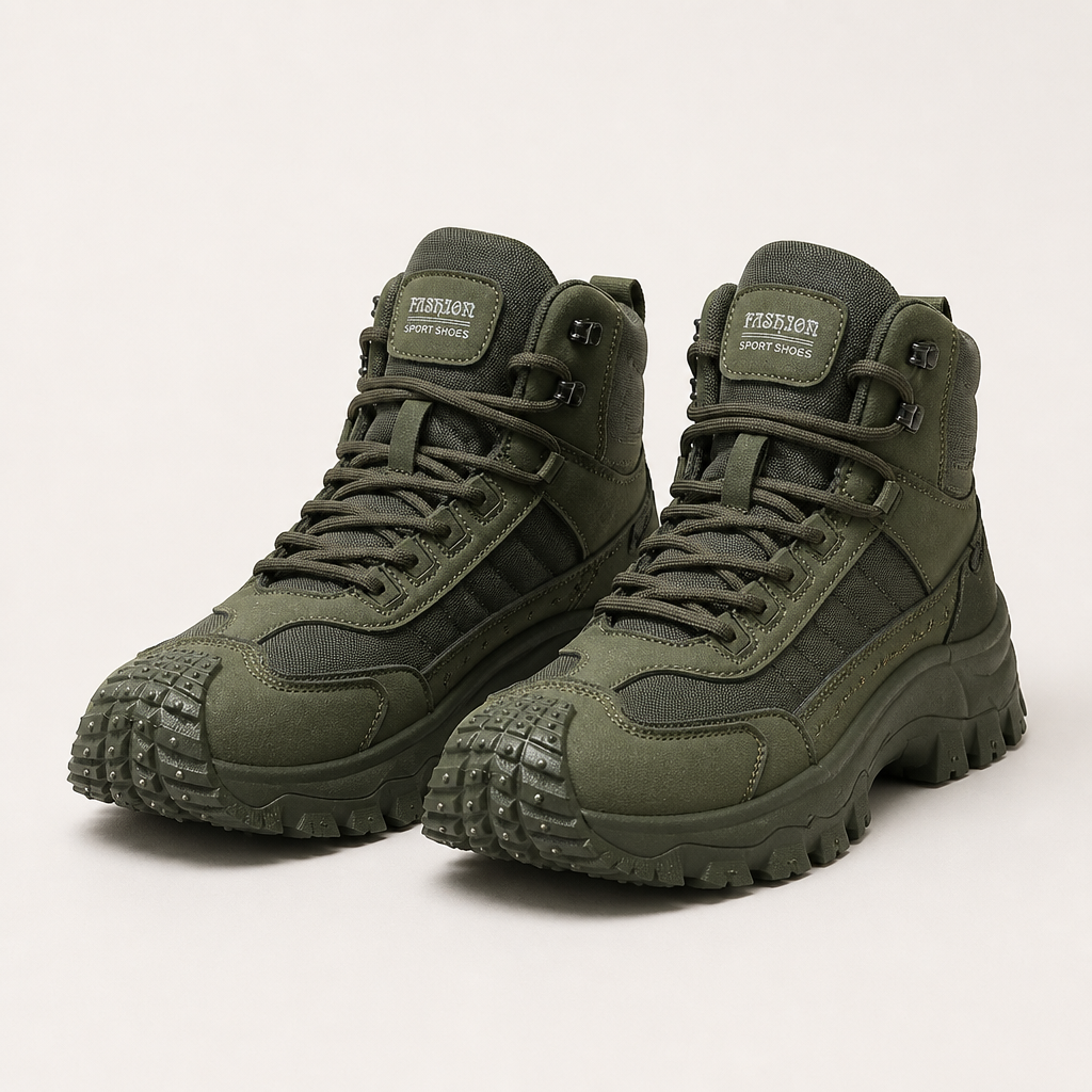 Bennett | Mens Lace Up Tactical Hiking Boots, Army Green