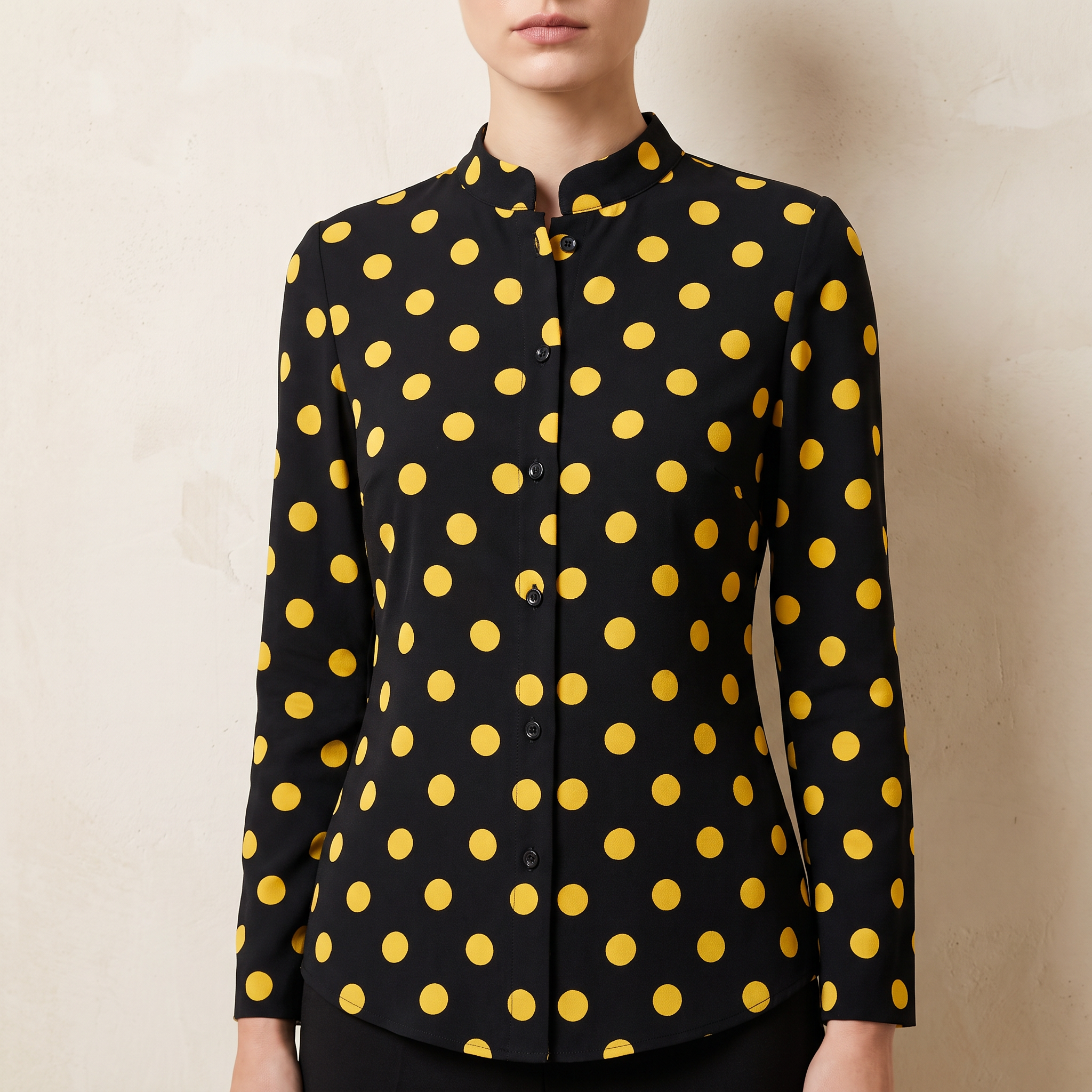 Miles | Blouse Shirt Denim Polka Dot