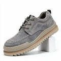 Bram | Mens Trainers Casual Leather Lace Up Shoes Gray packshot