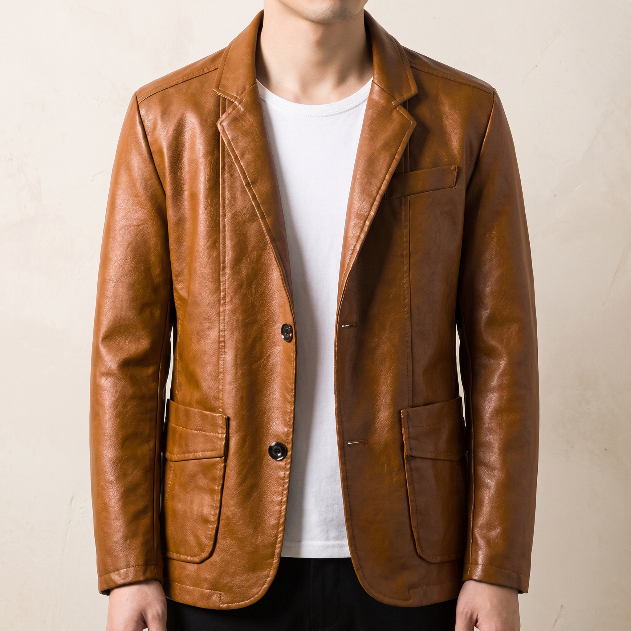 Ealing | Leather Jacket Coat