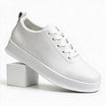 Carsten | Mens White Trainers Slip on Breathable Sports Shoes White packshot