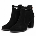 Vesper | Womens Chelsea Boots Chunky Heel British Ankle Boots Black packshot