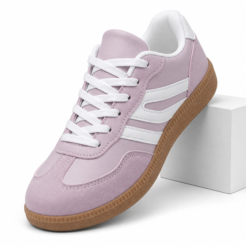Ozias | Womens Trainers Running Shoes Sports Retro Lace Up Shoes Purple packshot