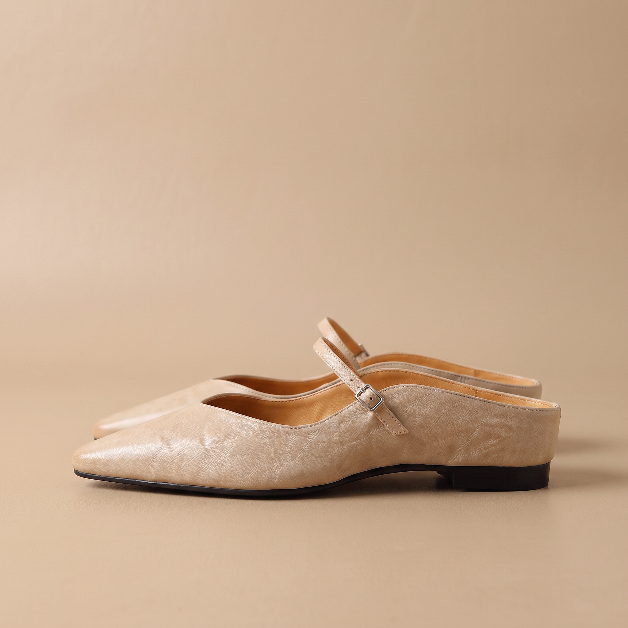 Theodora | Slim Mules Slippers Leather