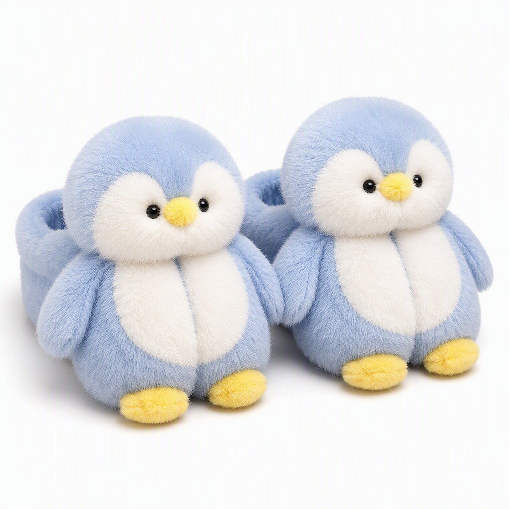 Ivo | Womens Slippers Fluffy Warm Memory Foam House Slippers Blue packshot