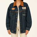 Vivienne | Womens Vintage Oversized Denim Jacket, Blue
