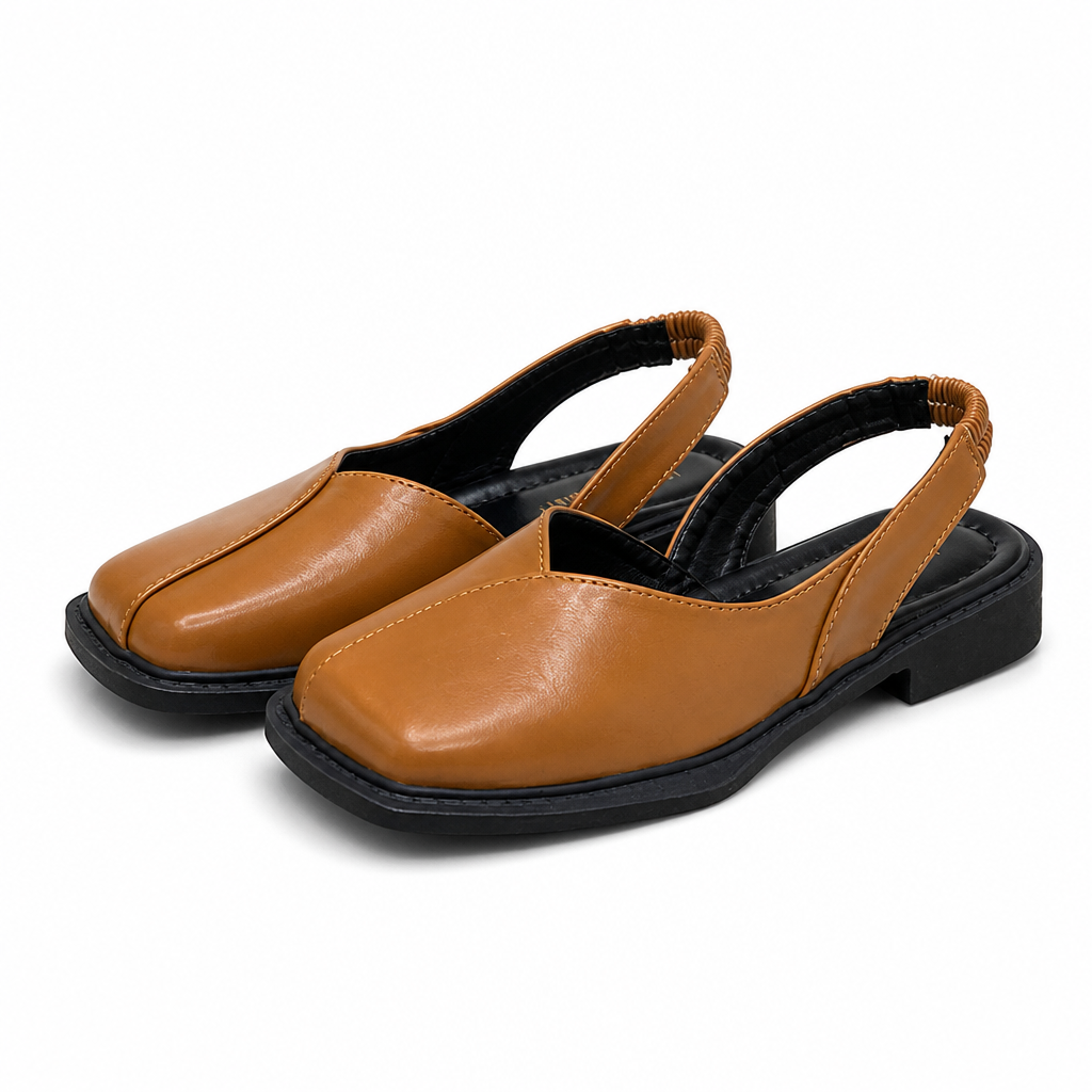 Elin | Womens Sandals Flat Roman Open Toe Summer Sandals Brown packshot