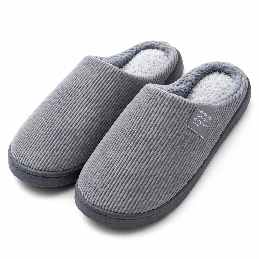 Fisk | Womens Slippers Fluffy Warm Memory Foam House Slippers Design 6 packshot