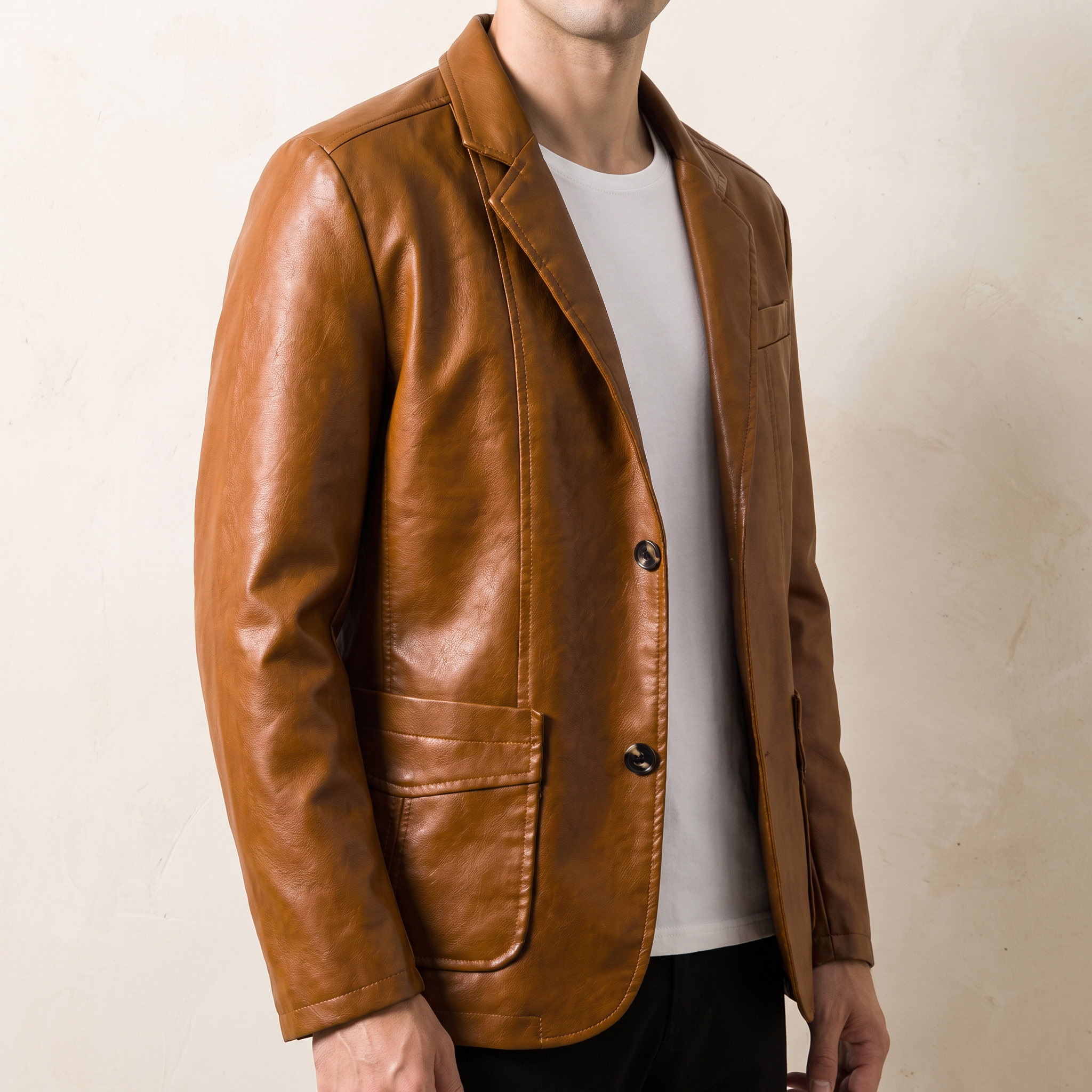 Ealing | Leather Jacket Coat