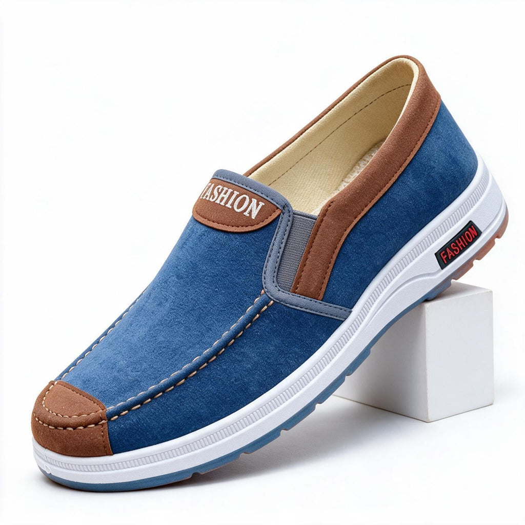 Cedric | Mens Canvas Work Shoes Breathable Lightweight Non Slip Shoes Blue 2 packshot