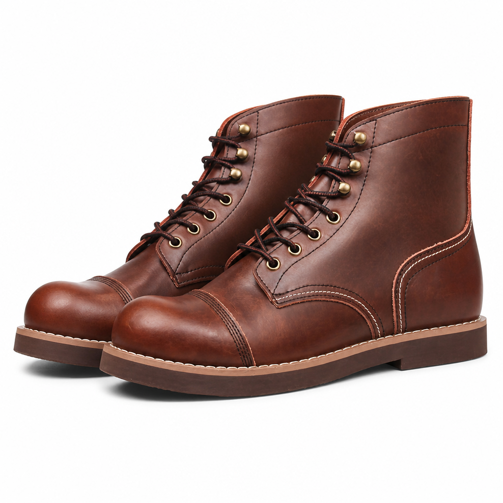 Sawyer | Mens Genuine Leather Vintage Work Lace Up Boots Brown packshot